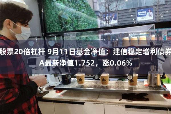 股票20倍杠杆 9月11日基金净值：建信稳定增利债券A最新净值1.752，涨0.06%