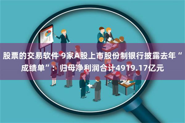 股票的交易软件 9家A股上市股份制银行披露去年“成绩单”：归母净利润合计4919.17亿元