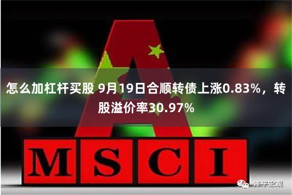 怎么加杠杆买股 9月19日合顺转债上涨0.83%，转股溢价率30.97%