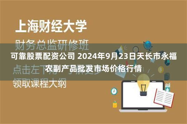 可靠股票配资公司 2024年9月23日天长市永福农副产品批发市场价格行情