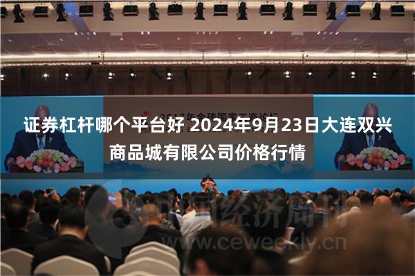 证券杠杆哪个平台好 2024年9月23日大连双兴商品城有限公司价格行情