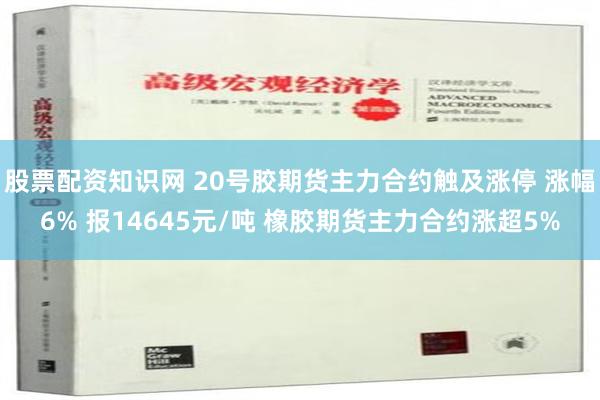 股票配资知识网 20号胶期货主力合约触及涨停 涨幅6% 报14645元/吨 橡胶期货主力合约涨超5%