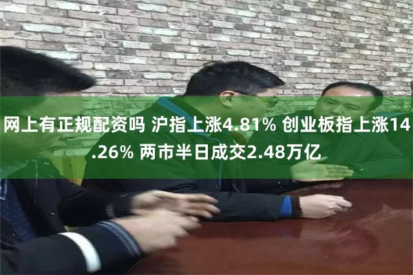 网上有正规配资吗 沪指上涨4.81% 创业板指上涨14.26% 两市半日成交2.48万亿