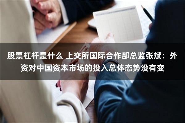 股票杠杆是什么 上交所国际合作部总监张斌：外资对中国资本市场的投入总体态势没有变